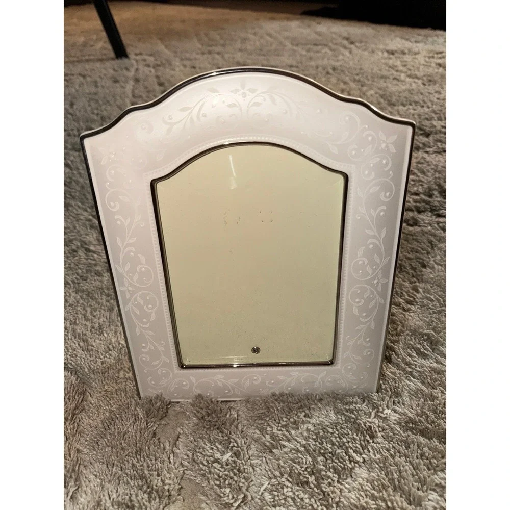 Lenox Wedding Promises Opal Innocence Silver White Picture Frame